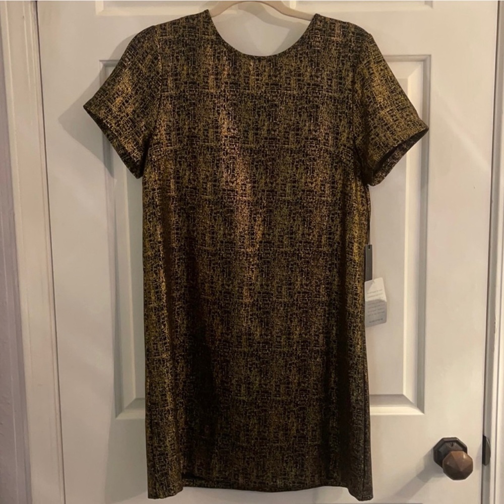 Felicity & Coco, Gold/Black Dress, Size L